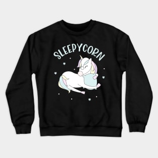 Sleepycorn Cute Unicorn Sleep Sleepyhead Crewneck Sweatshirt